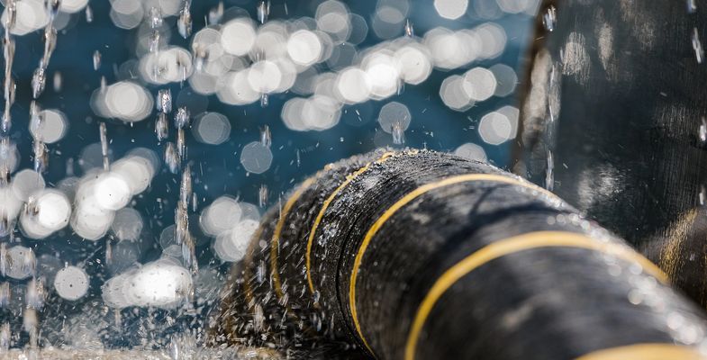 Offshore Interconnector Cable in Rain