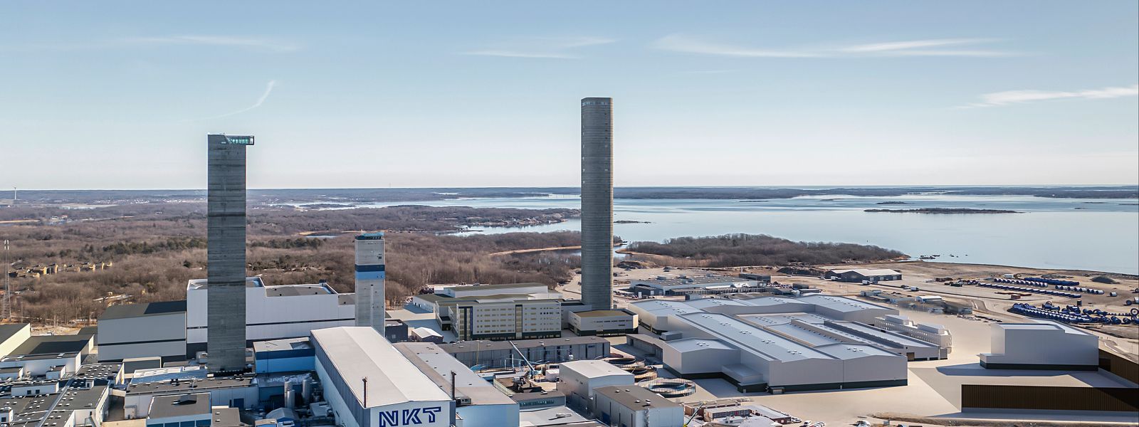 NKT site in Karlskrona with all three towers and NKT Victoria