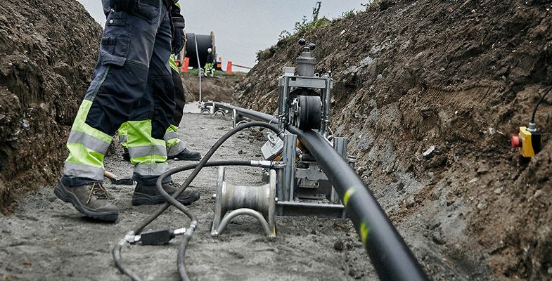 High voltage cable onshore installation in Trelleborg