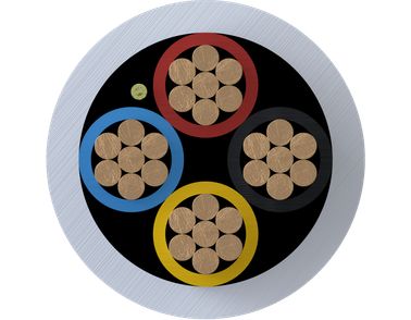 Intruder alarm cables cross-section